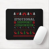 Emotional Suprt Coworker Funny Ugly Christmas Swea Muismat (Met muis)