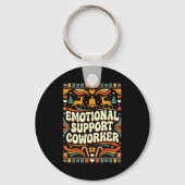 Emotional Suprt Coworker Funny Ugly Christmas Swea Sleutelhanger (Voorkant)