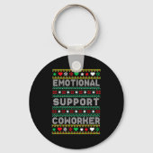 Emotional Suprt Coworker Funny Ugly Christmas Swea Sleutelhanger (Voorkant)