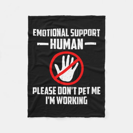 Emotional-suprt Human Halloween Costume Do Not Pet Fleece Deken (Voorkant)