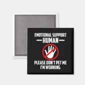 Emotional-suprt Human Halloween Costume Do Not Pet Magneet (Voorkant / Achterkant)