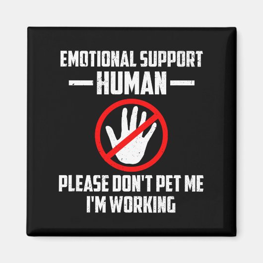Emotional-suprt Human Halloween Costume Do Not Pet Magneet (Voorkant)