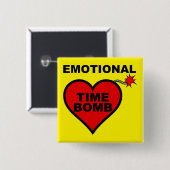 Emotional Time Bomb Funny Button Badge Pin (Voorkant /achterkant)