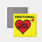 Emotional Time Bomb Funny Fridge Magnet (Voorkant / Achterkant)
