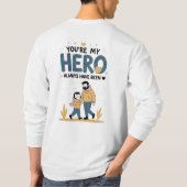 Emotional Tribute T-shirt: Altijd al mijn held gew T-shirt (Achterkant)