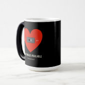 Emotionally available  magische mok (Voorkant links)