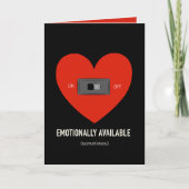 Emotionally Available (Sometimes) Funny Valentine Feestdagen Kaart (Voorkant)