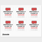 Emotionally Fluent In Sarcasm Funny Sticker (Vel)