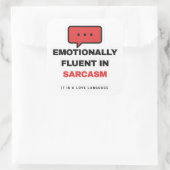 Emotionally Fluent In Sarcasm Funny Sticker (Tas)