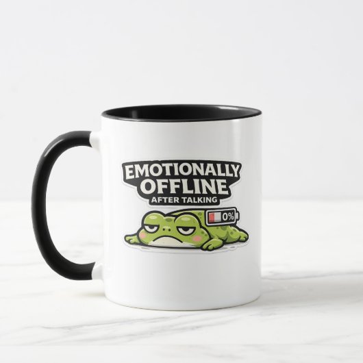 Emotionally Offline After Talking Frog Design Mok (Links)