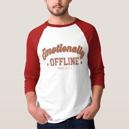 Emotionally Offline – Vintage Minimalist T-shirt (Voorkant)