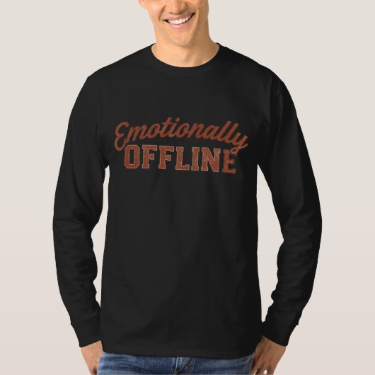 Emotionally Offline – Vintage Minimalist T-shirt (Voorkant)