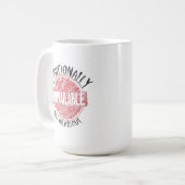 Emotionally Unavailable But Hilarious Stamp Koffiemok (Voorkant links)