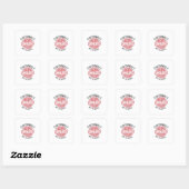 Emotionally Unavailable But Hilarious Stamp Vierkante Sticker (Vel)