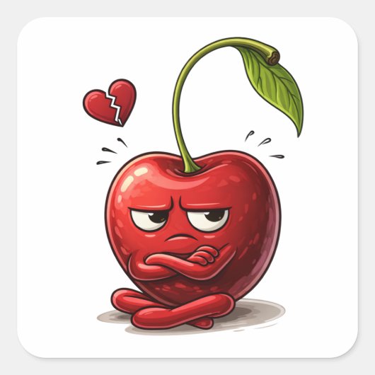 Emotionally Unavailable Cherry Sticker (Voorkant)