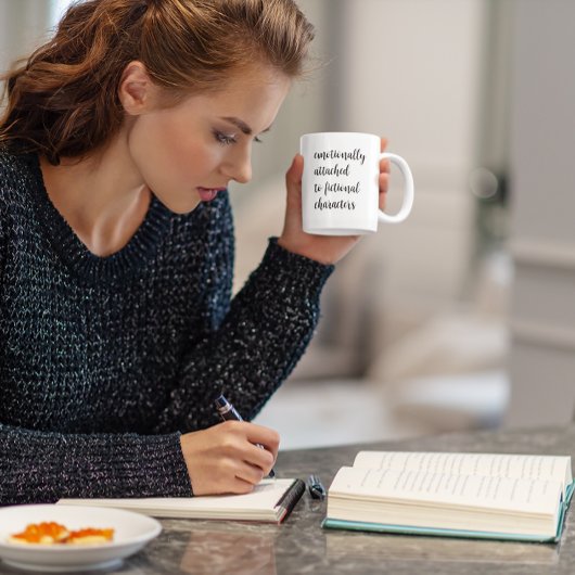 Emotioneel aan Fictional Characters bevestigd Koffiemok