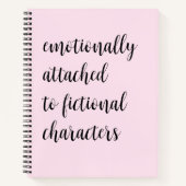 Emotioneel aan Fictional Characters bevestigd Notitieboek (Voorkant)