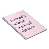 Emotioneel aan Fictional Characters bevestigd Notitieboek (Rechterzijde)
