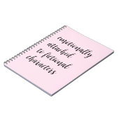 Emotioneel aan Fictional Characters bevestigd Notitieboek (Linkerzijde)