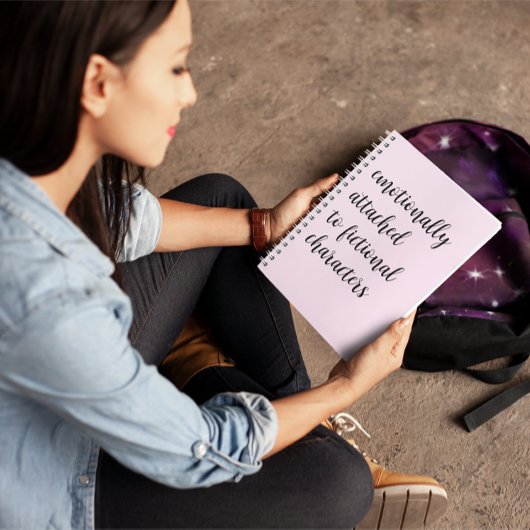 Emotioneel aan Fictional Characters bevestigd Notitieboek