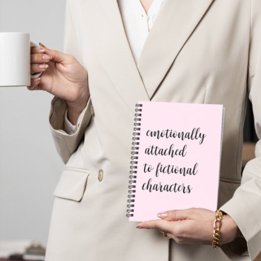 Emotioneel aan Fictional Characters bevestigd Notitieboek