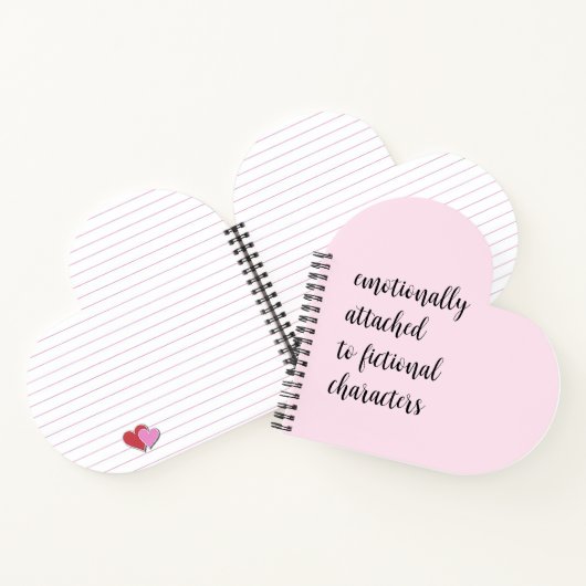 Emotioneel aan Fictional Characters bevestigd Notitieboek (Binnen)