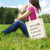 Emotioneel aan Fictional Characters bevestigd Tote Bag