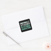 Emotioneel aan Fictionele Karakters bevestigd Vierkante Sticker (Envelop)