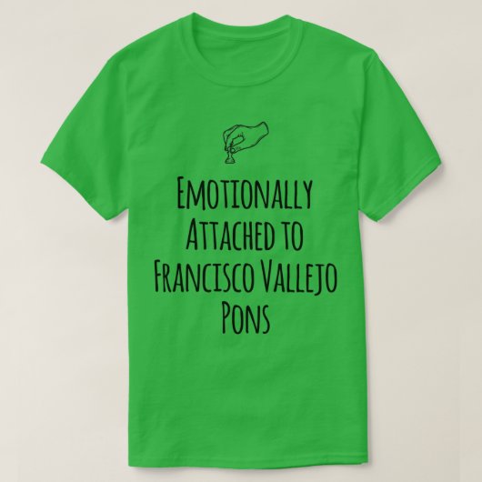 Emotioneel aan Francisco Vallejo Pons Fav gehecht T-shirt (Design voorkant)
