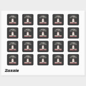 Emotioneel allergisch voor Small Talk - Grappig An Vierkante Sticker (Vel)