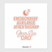 Emotioneel Beschikbaar Na Deze Dut Grappige Vader Sticker (Vel)