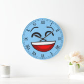 emotioneel blauw grote klok (Huis)