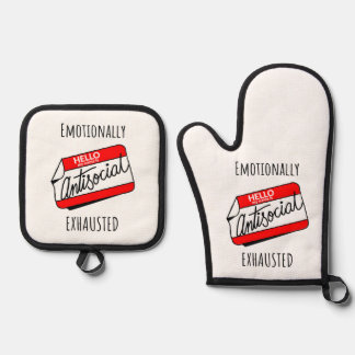 Emotioneel geëxtraheerd ovenwant & pannenlap set