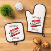 Emotioneel geëxtraheerd ovenwant & pannenlap set (Top down)