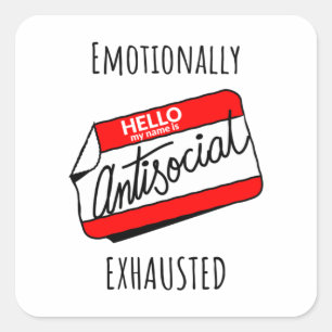 Emotioneel geëxtraheerd vierkante sticker