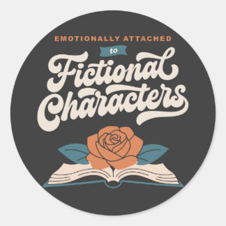 Emotioneel gehecht aan fictieve personages ronde sticker