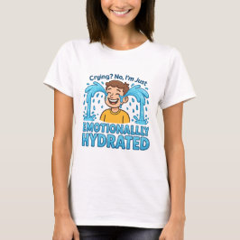 Emotioneel Gehydrateerde Grappige Huilende Cartoon T-shirt