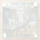 Emotioneel geladen lichtkrachten, Singapore Glazen Onderzetter (Achterkant)