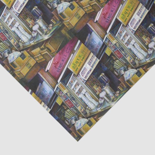 Emotioneel geladen lichtkrachten, Singapore Tissuepapier (Detail)