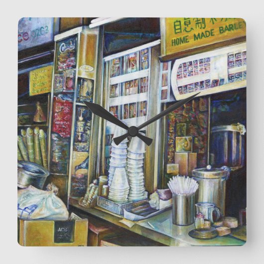 Emotioneel geladen lichtkrachten, Singapore Vierkante Klok (Voorkant)