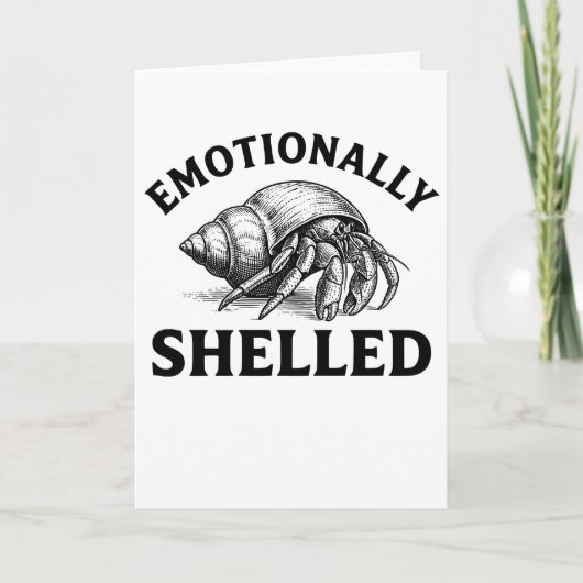 Emotioneel Geschilde Grappige Heremietkreeft Kaart (Voorkant)