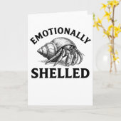 Emotioneel Geschilde Grappige Heremietkreeft Kaart (Gele Bloem)