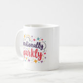 Emotioneel Glitterende Cute Koffiemok (Voorkant links)