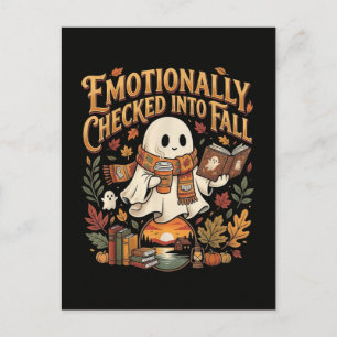 Emotioneel ingecheckt bij herfst Halloween Briefkaart