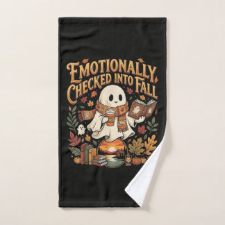 Emotioneel ingecheckt bij herfst Halloween Handdoek