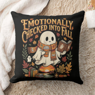 Emotioneel ingecheckt bij herfst Halloween Kussen