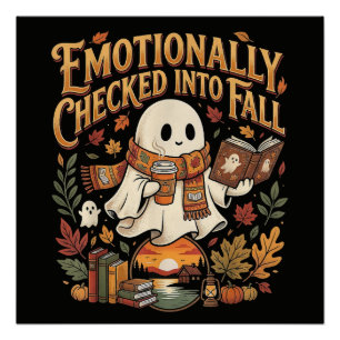 Emotioneel ingecheckt bij herfst Halloween Perfect Poster
