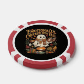 Emotioneel ingecheckt bij herfst Halloween Poker Chips (Enkel)