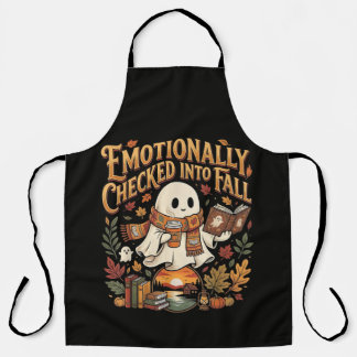 Emotioneel ingecheckt bij herfst Halloween Schort