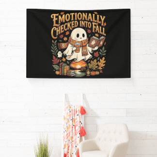 Emotioneel ingecheckt bij herfst Halloween Spandoek